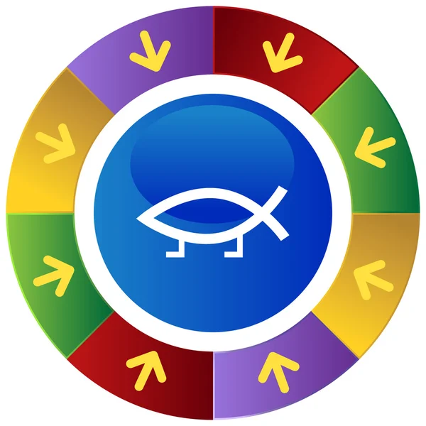 Darwin vis pictogram — Stockvector