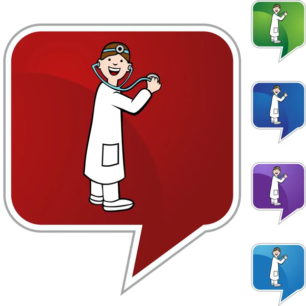 Doctor web pictogram — Stockvector