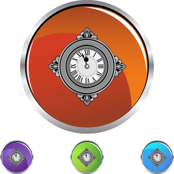 Reloj icono web — Vector de stock