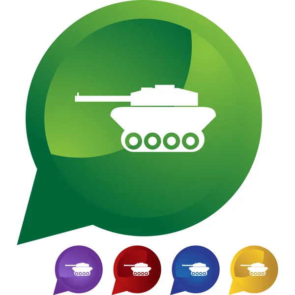 Tank icon web button — Stock Vector