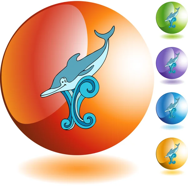 Dolphin web icon — Stock Vector