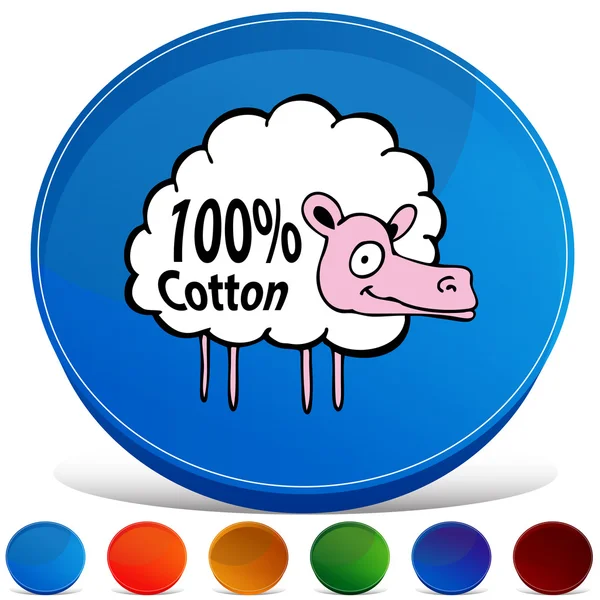 Sheep gemstone button set. — Stock Vector