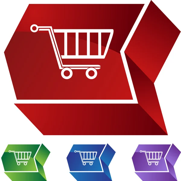 Alışveriş sepeti web düğmesi — Stok Vektör