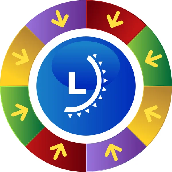 Lage druk systeem web knop — Stockvector