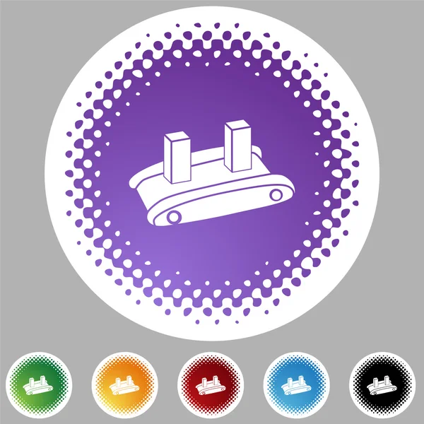 Shipping Conveyor Belt Icon — Stock Vector