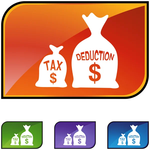 Icono web de deducción de impuestos — Vector de stock
