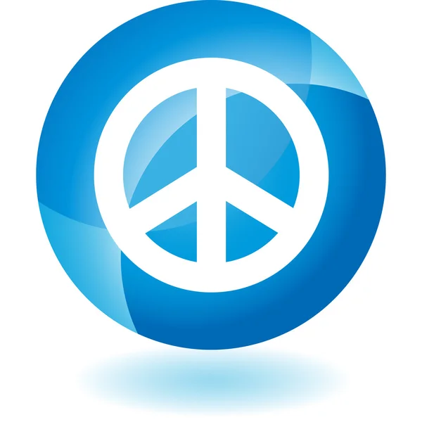 Peace sign webben knappen — Stock vektor