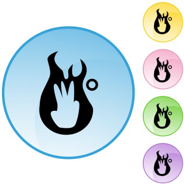 Üçüncü derece yanık web düğmesi