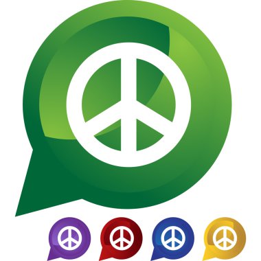 Barış işareti web düğmesi