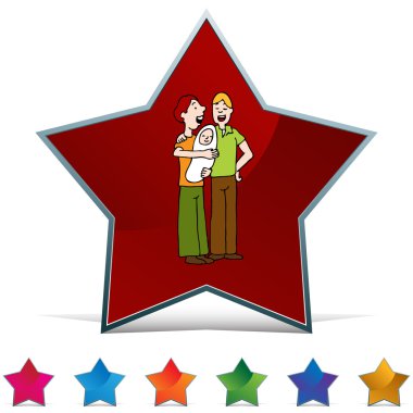 Eşcinsel evlat edinme düğme kümesi