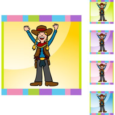 Kovboy kız web simgesi