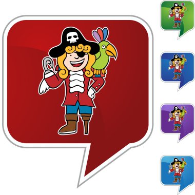 Bir kuş web düğme ile korsan