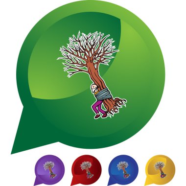 Adam ağaç web düğmeye bağlı