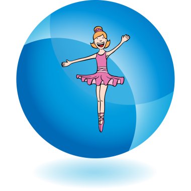 Balerin kız web simgesi