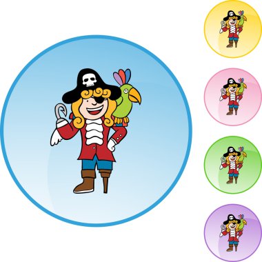 Bir kuş web düğme ile korsan