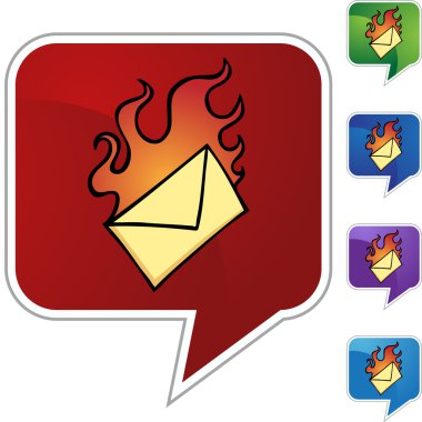 Acil e-posta Icon set