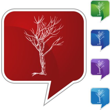 Çıplak ağaç web düğmesi