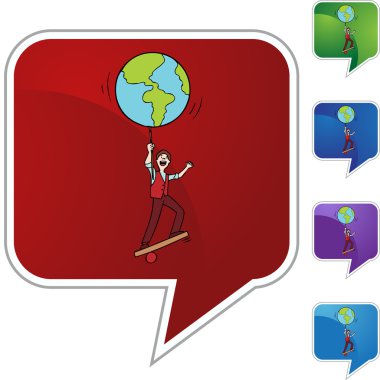 Denge dünya web simgesi