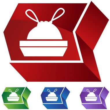 Çöp torbası kutsal kişilerin resmi düğme