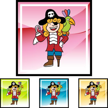 Bir kuş web düğme ile korsan