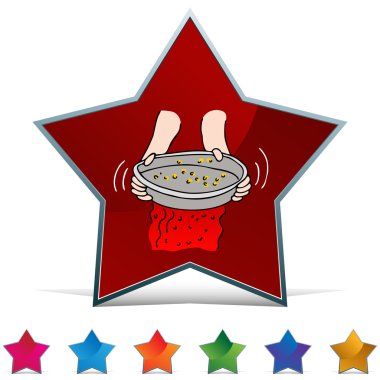 Altın düğme kümesi için kaydırma