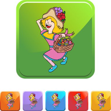 Paskalya sepetli kadın