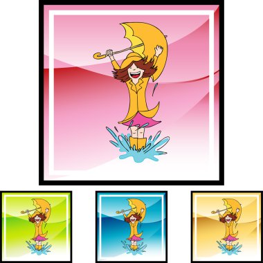 Yağmurlu bir gün, kız