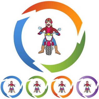 Motosiklet binici web simgesi