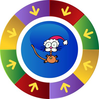 Noel Baba şapkası küçük kedi