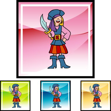 Korsan kız düğmesi