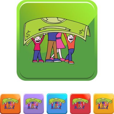 İnsanlar taşımak para web simgesi