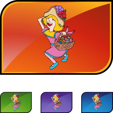 Paskalya sepetli kadın