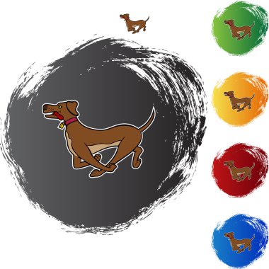 Çalışan köpek web simgesi