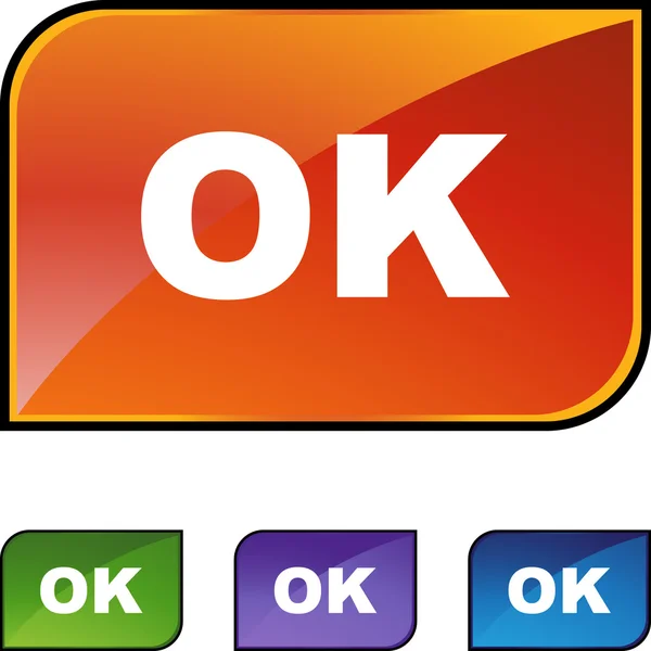 Ok ícone web — Vetor de Stock