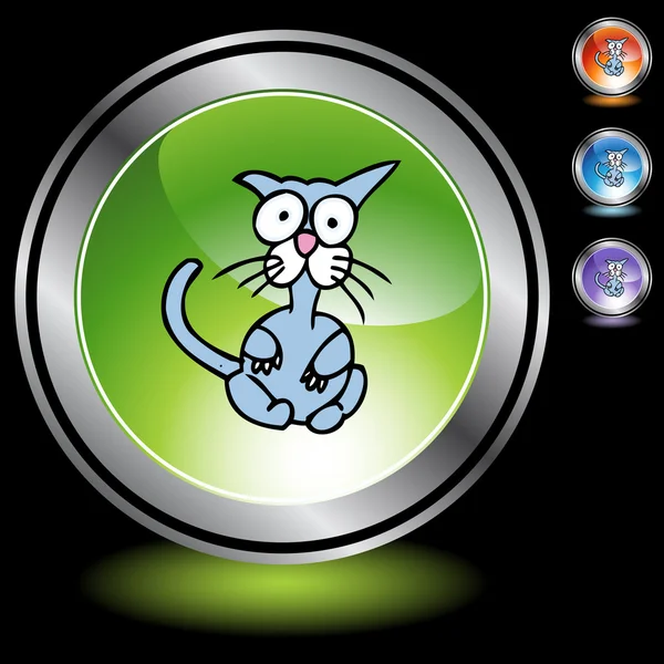 Vystrašená kočka ikona webové — Stockový vektor