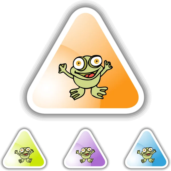 Frosch-Webbutton — Stockvektor