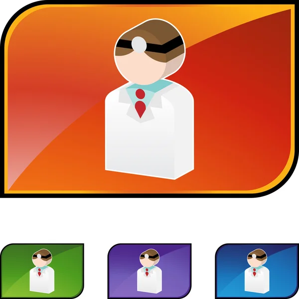 Doctor web pictogram — Stockvector