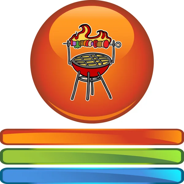 Icône web Grill — Image vectorielle