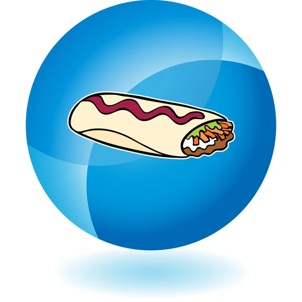 Burrito spindelväv ikonen — Stock vektor