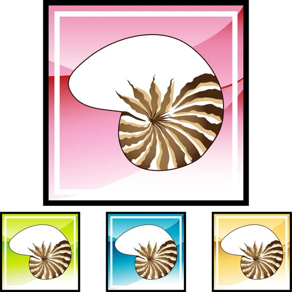 Icona web Seashell — Vettoriale Stock