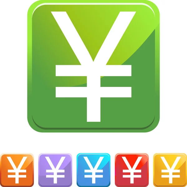Yen Bouton de devise — Image vectorielle