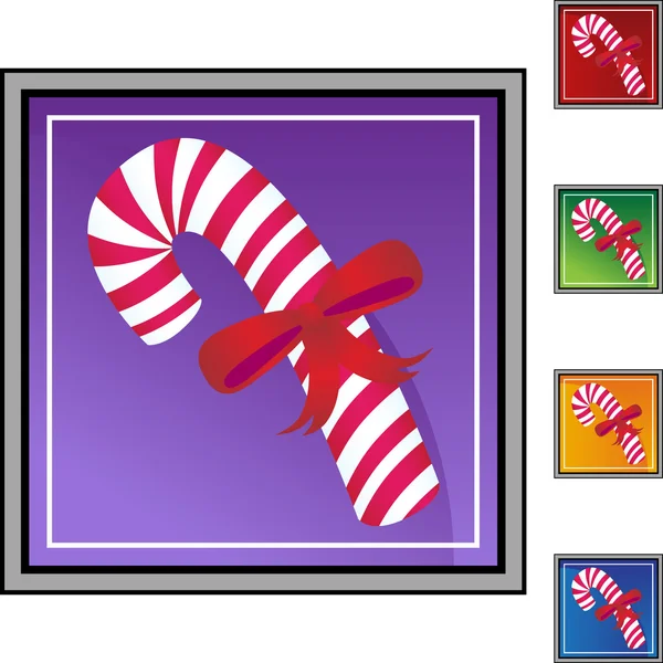 Candy Cane düğmesi — Stok Vektör