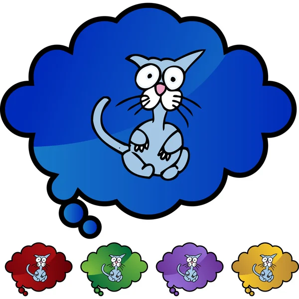 Asustado Cat icono web — Vector de stock