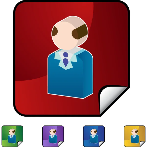 Senior Businessman icono web — Archivo Imágenes Vectoriales