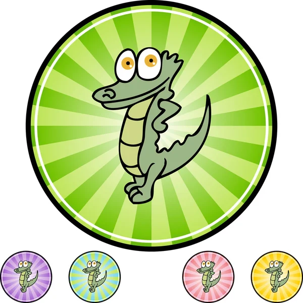 Bouton web alligator — Image vectorielle