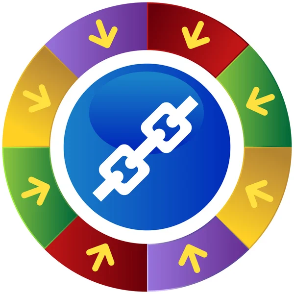 Keten Link web pictogram — Stockvector