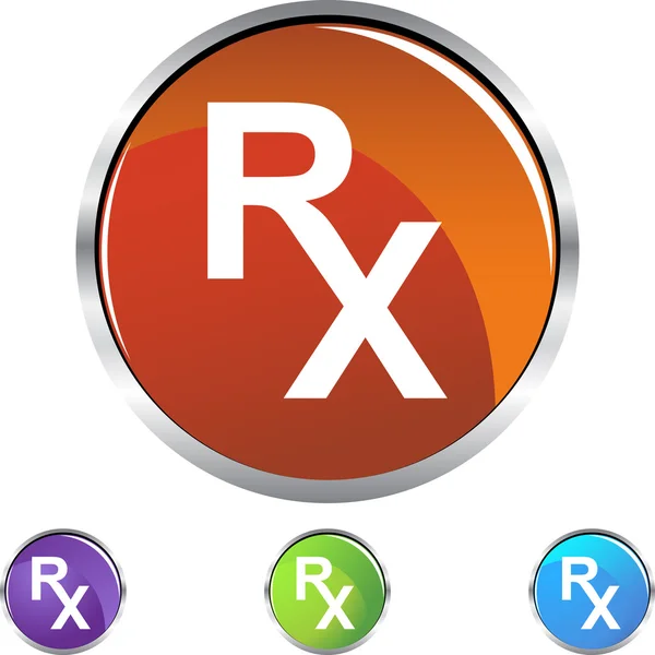 Bouton icône symbole de prescription — Image vectorielle
