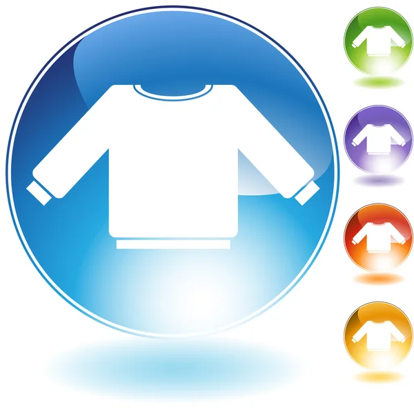 Jersey icono de cristal — Vector de stock