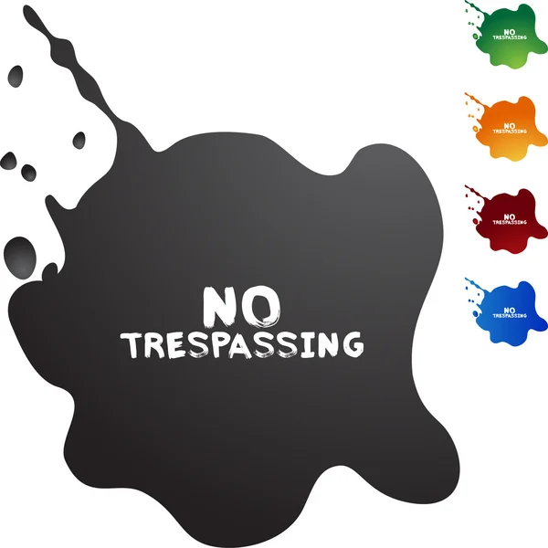 No Trespassing colorful icons — Stock Vector