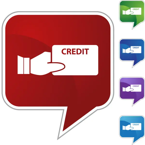 Credit card web knop — Stockvector
